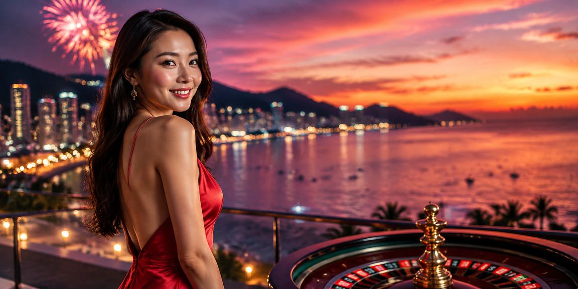 Người chơi trên đảo Phú Quốc tham gia roulette bên bờ biển